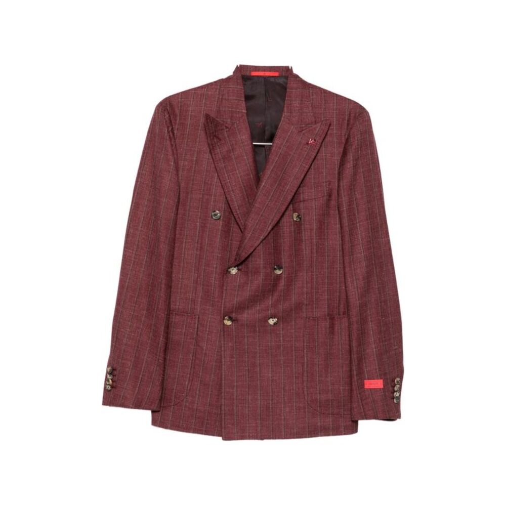 Isaia Red Suits - Double  Breasted Suits Men